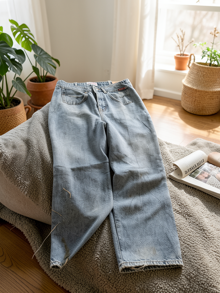 Dickies Blue Denim Carpenter Jeans Large Distressed Workwear image 3