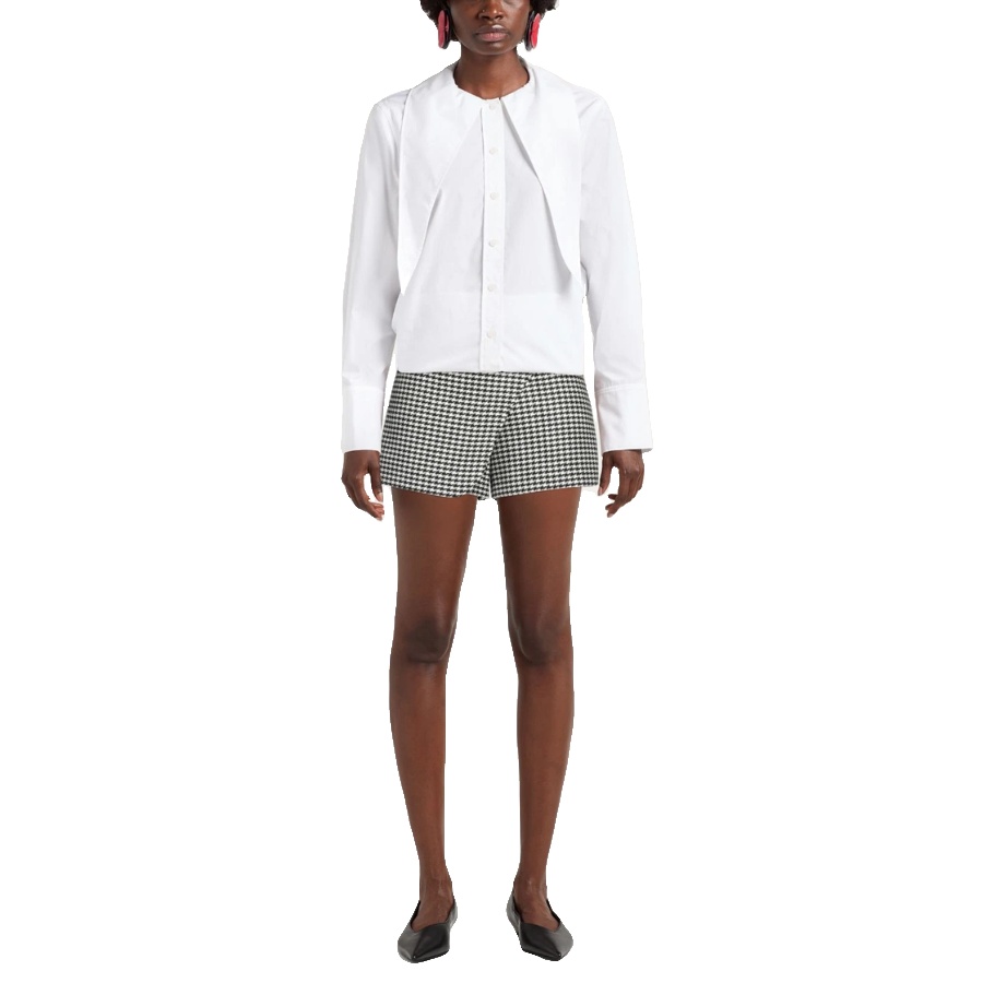 New Sandro Houndstooth Tweed Skort Size 36 / S image 4