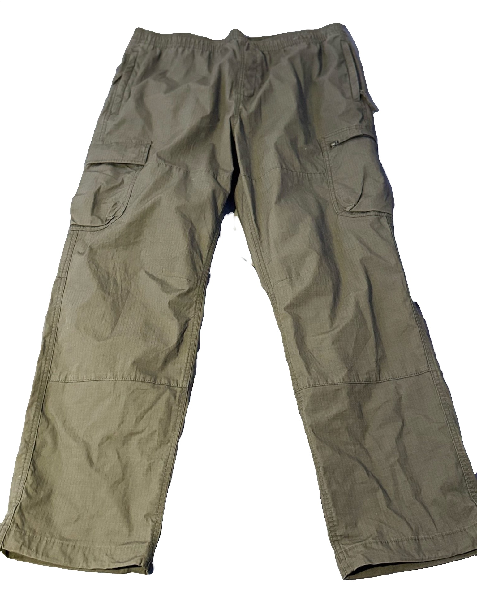 Men's Loose Fit Cargo Pants – Olive Green – Size XL image 2