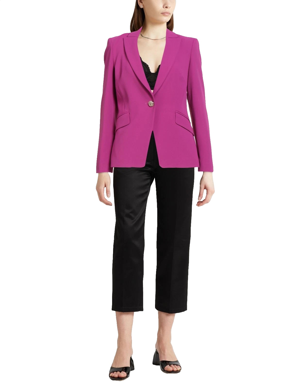 Pink Elisabetta Franchi Women's Blazer Size 42 Wool & Viscose