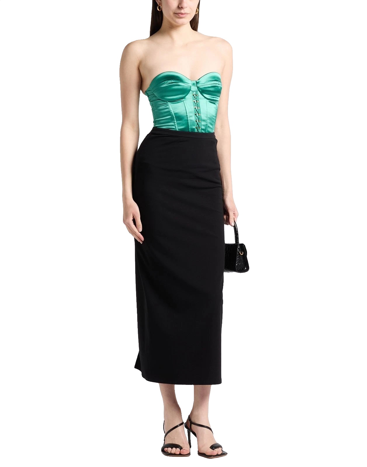 New Elisabetta Franchi Corset Bodysuit Emerald Green Size IT 38 / XS image 3