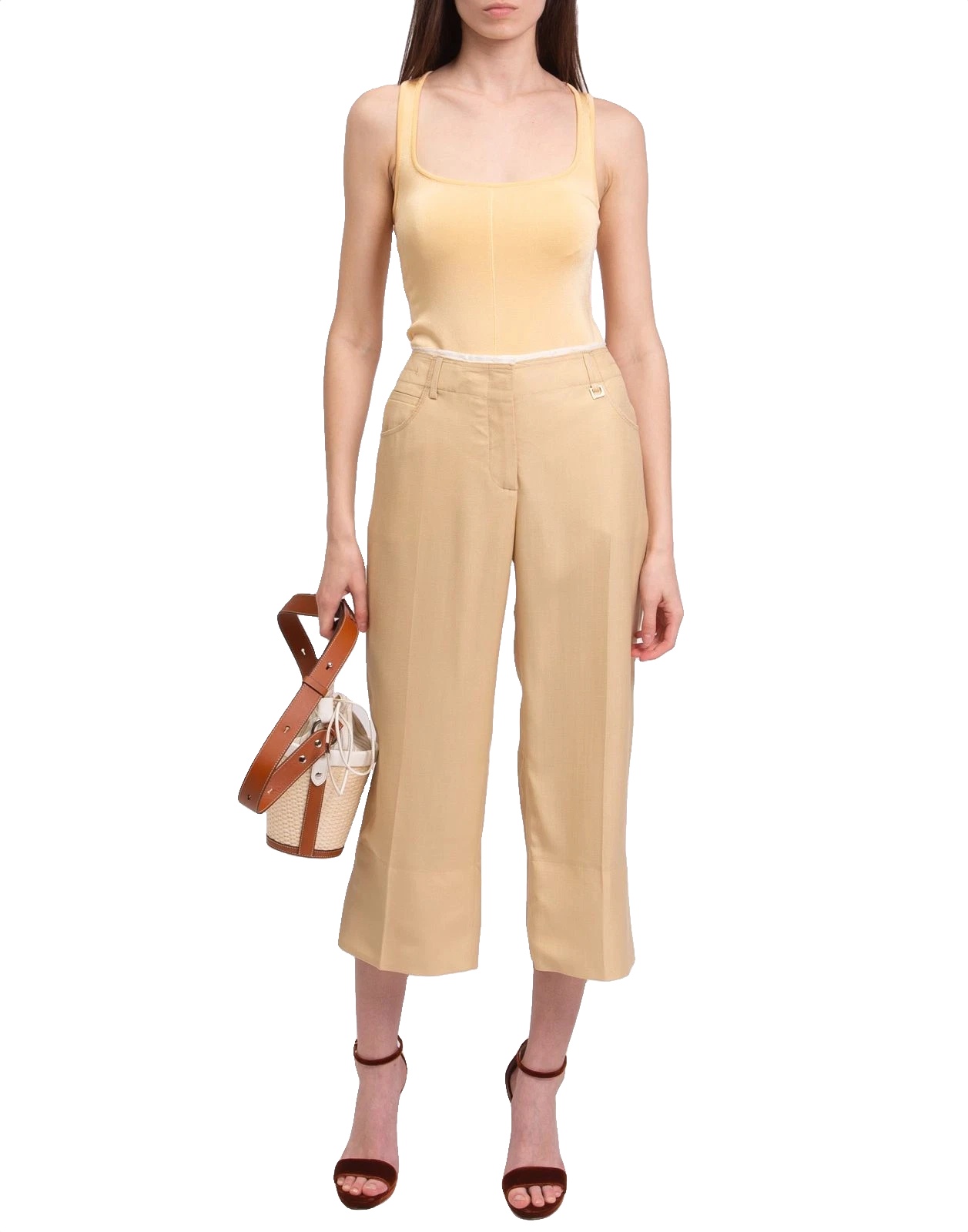 SSEINSE Women Yellow Stretch Cotton Body Size S