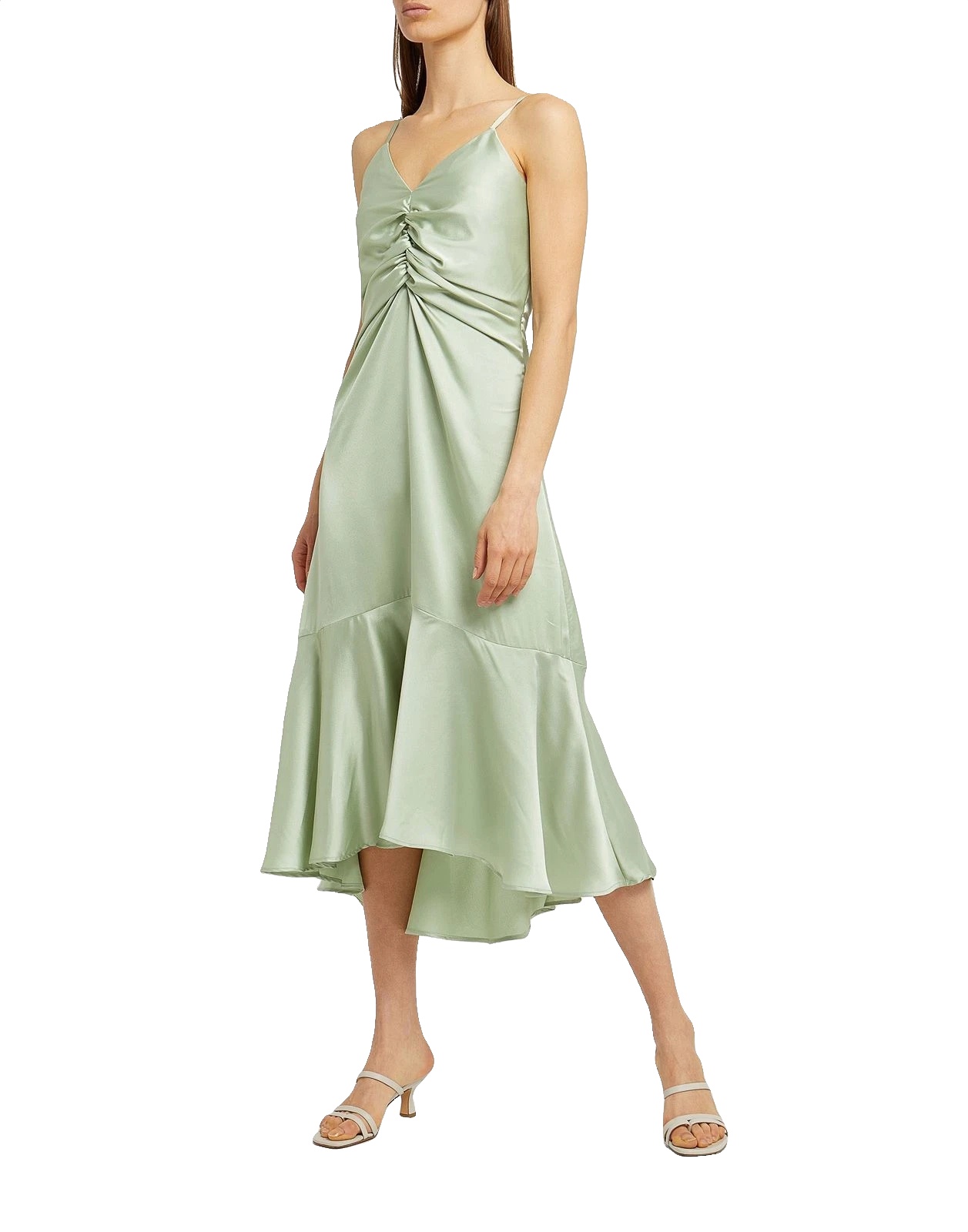 New 8 by YOOX Satin Midi Slip Dress Size M image 4