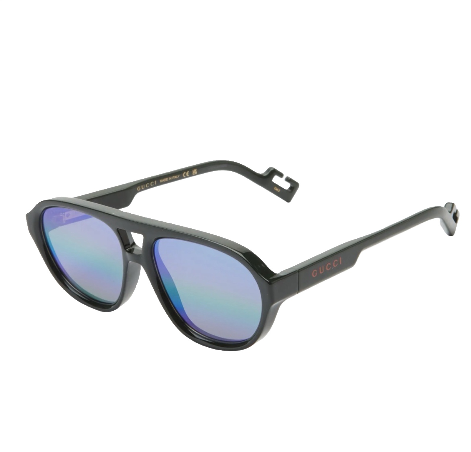 Gucci Green Grey Aviator Sunglasses 58mm Medium image 2