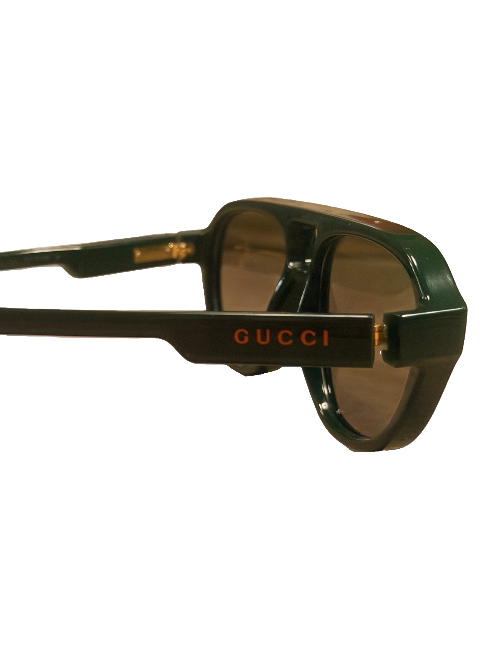 Gucci Green Grey Aviator Sunglasses 58mm Medium image 4