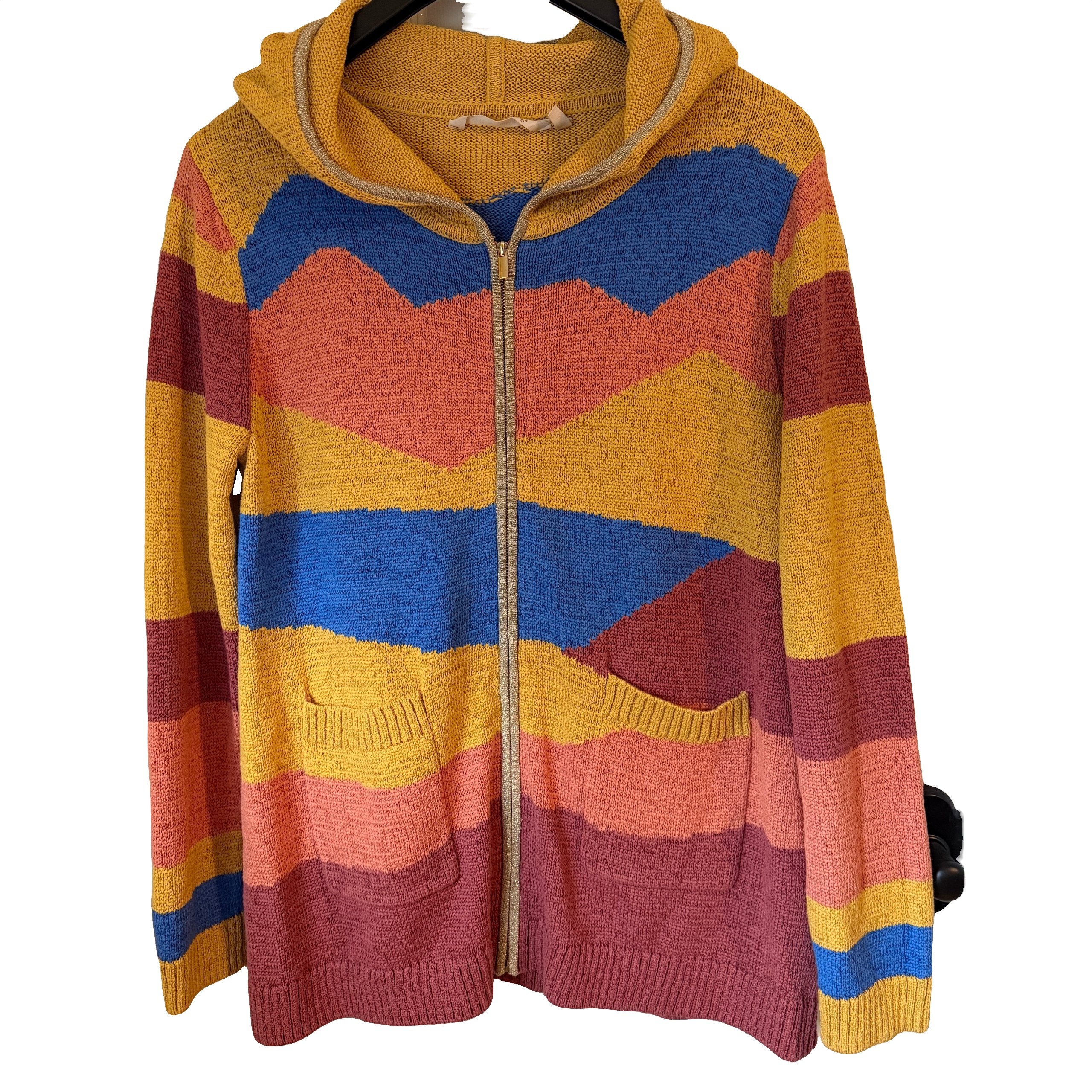 Soft Surroundings - Women's Multi Color Knit Hoodie - Size Medium image 2