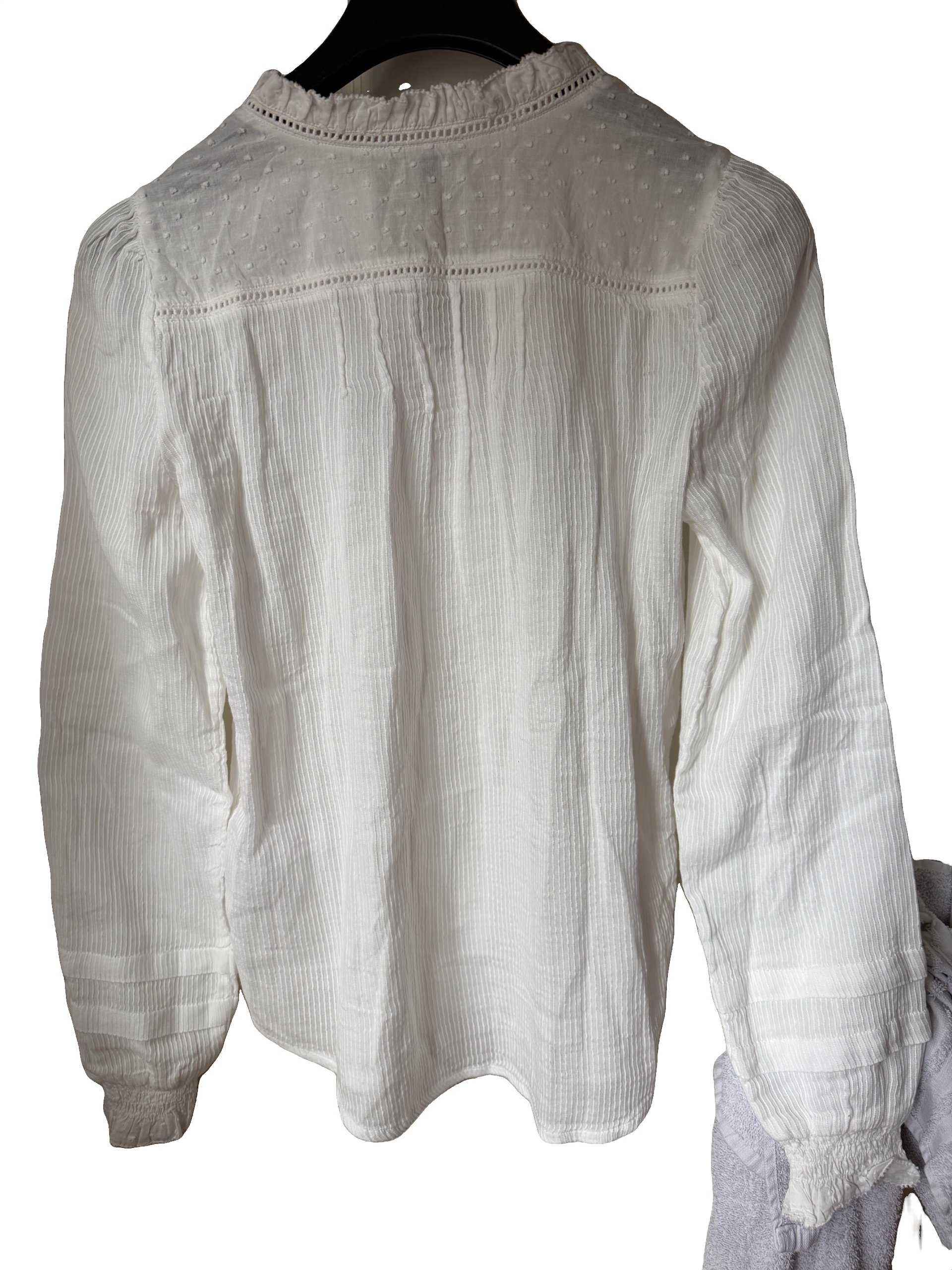 Quince - NWT Women's White Organic Cotton Peasant Blouse - Size Medium image 3