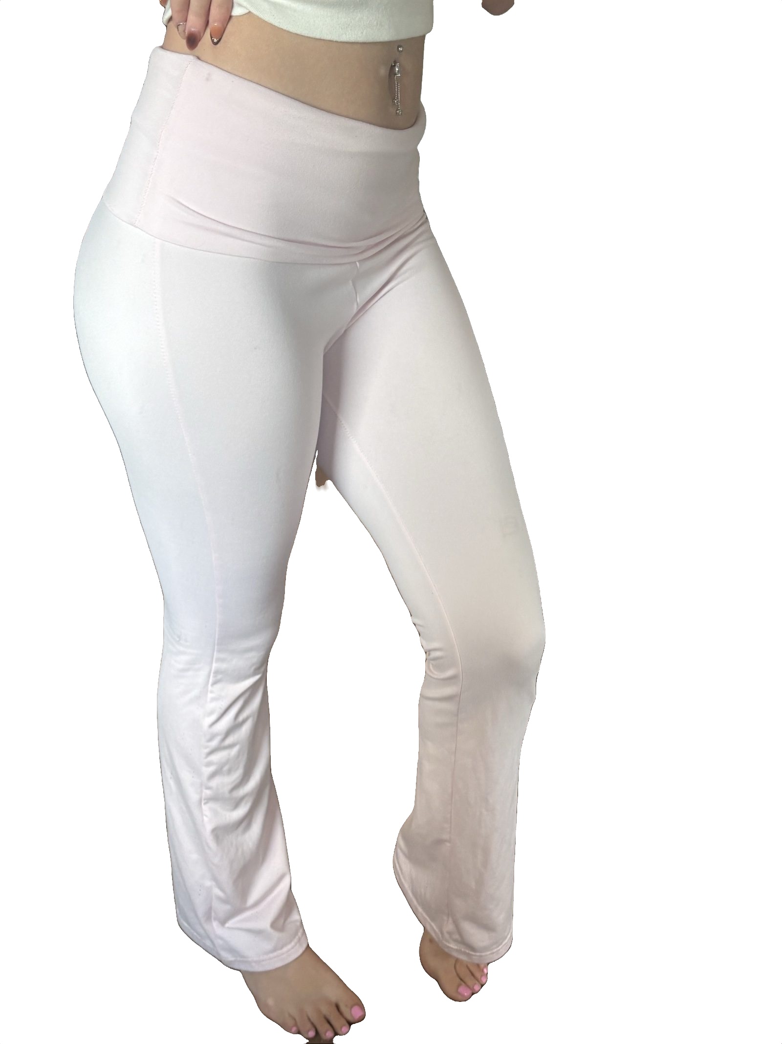 Pink Women's Stretch Wing Rhinestone Yoga Pants M image 5