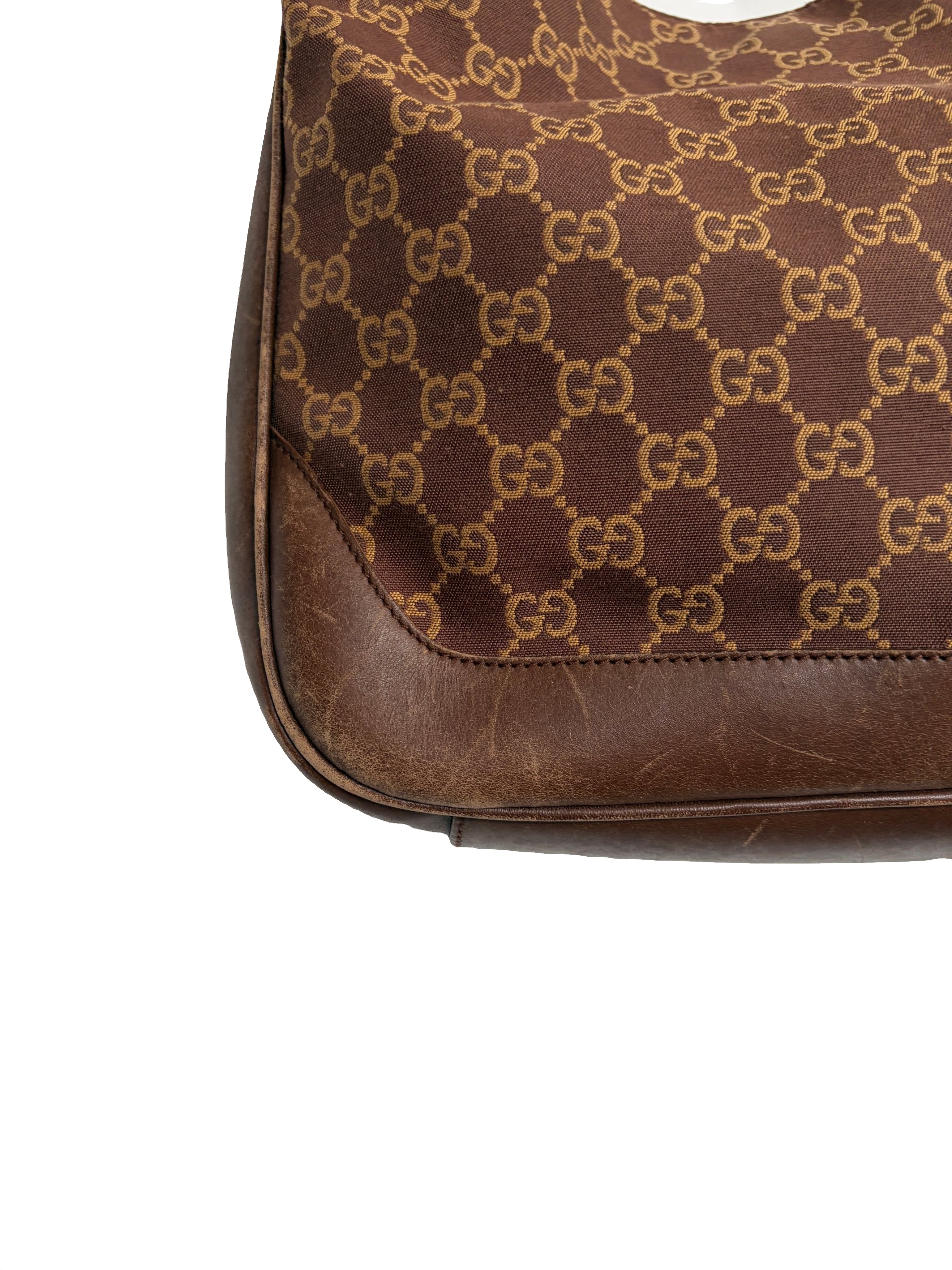 Gucci Brown GG Canvas Bamboo Handle Shoulder Bag image 7