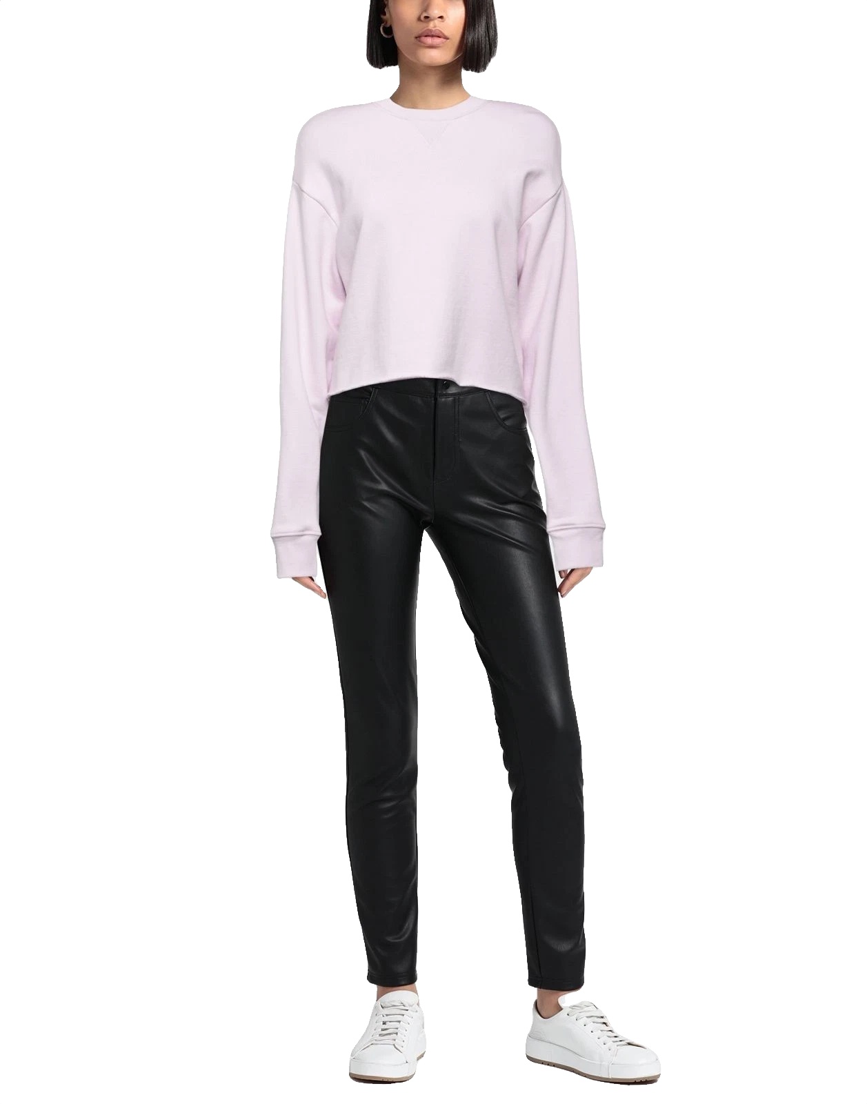New John Elliott Lilac Cropped Sweatshirt Jumper Size L image 2
