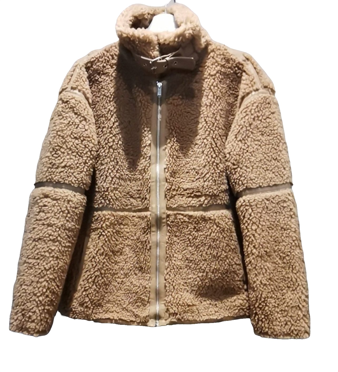 M&S Women's Caramel Camel Fleece Jacket UK 10
