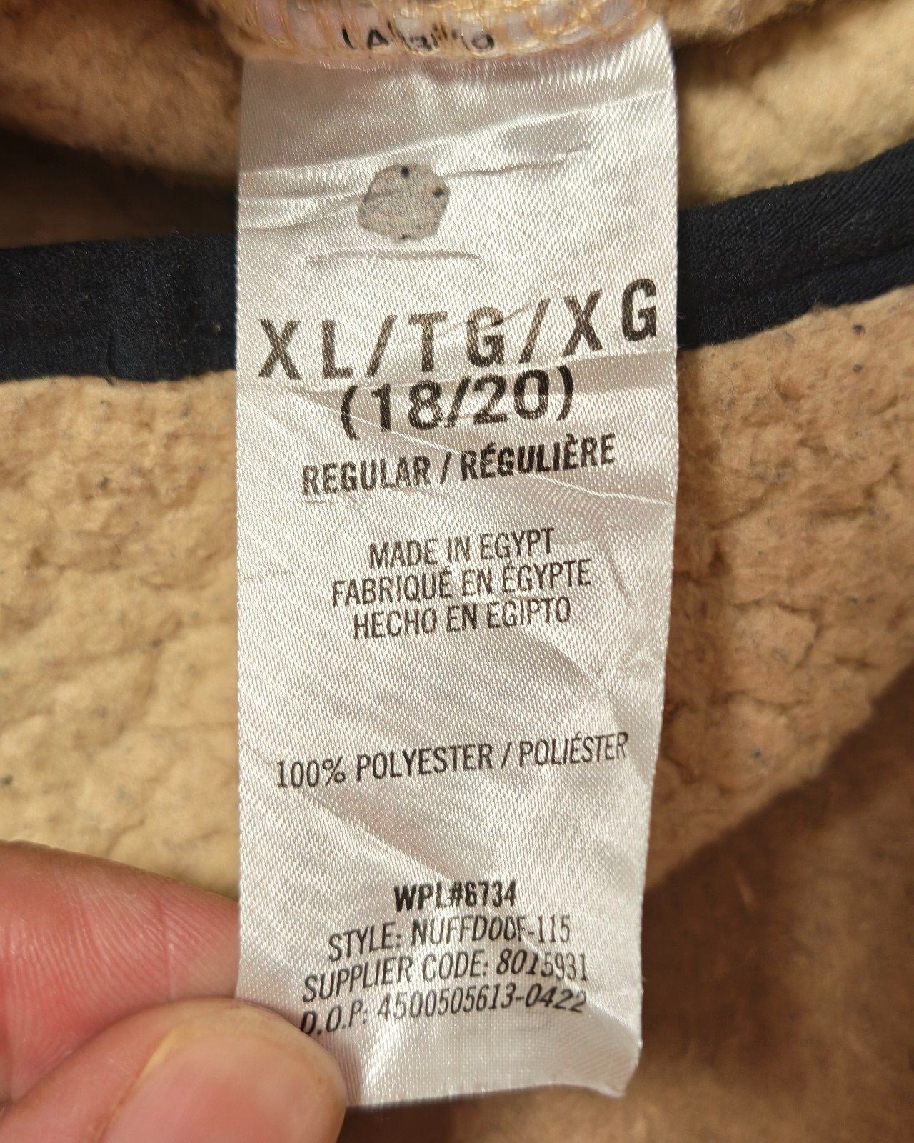 Nautica Beige Fleece Full Zip Unisex Sherpa Fleece Jacket XL 18/20 Sailing Gorpcore Streetwear image 4