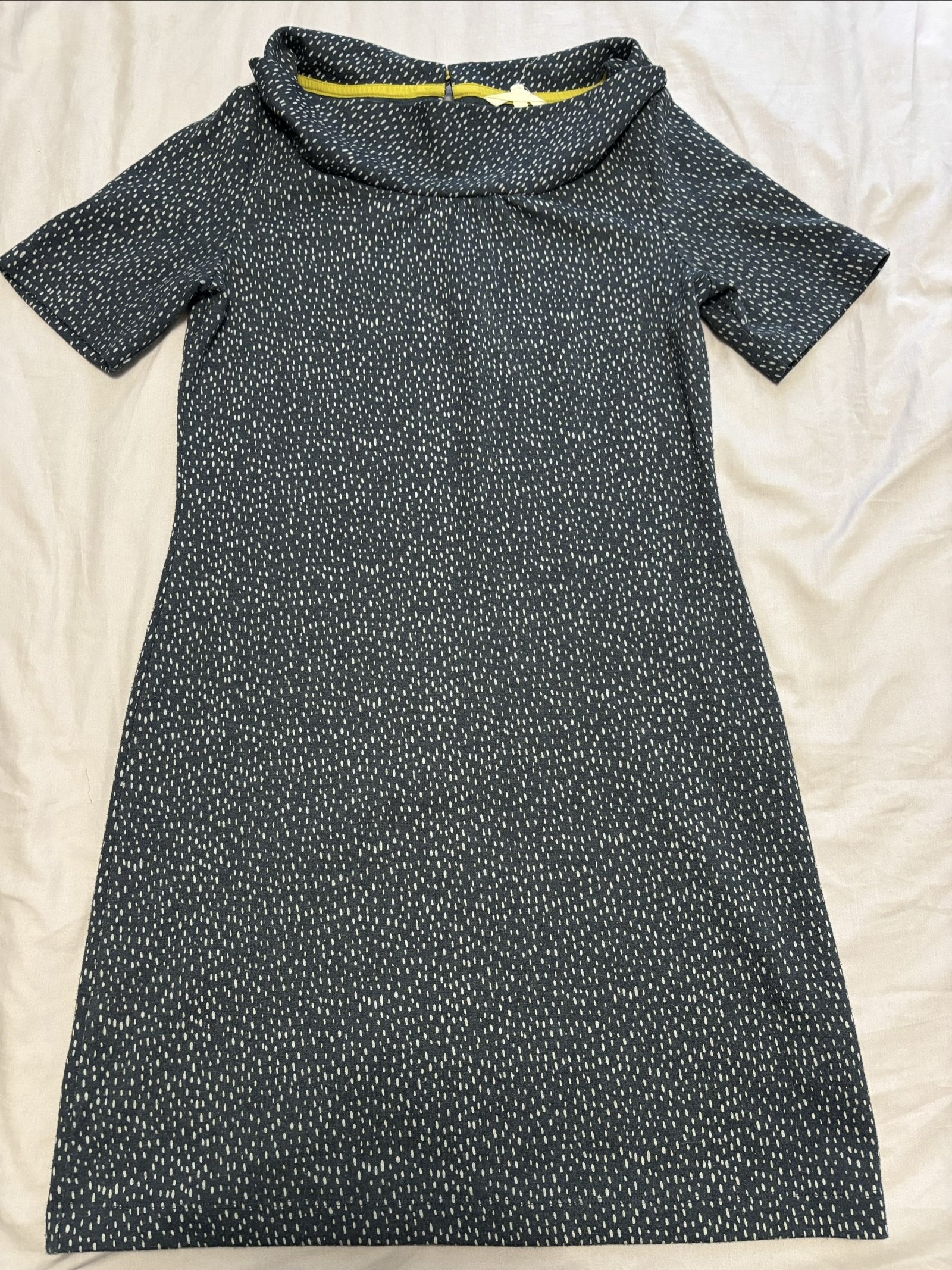 Navy & White Polka Dot Vintage Style Women's Dress Small