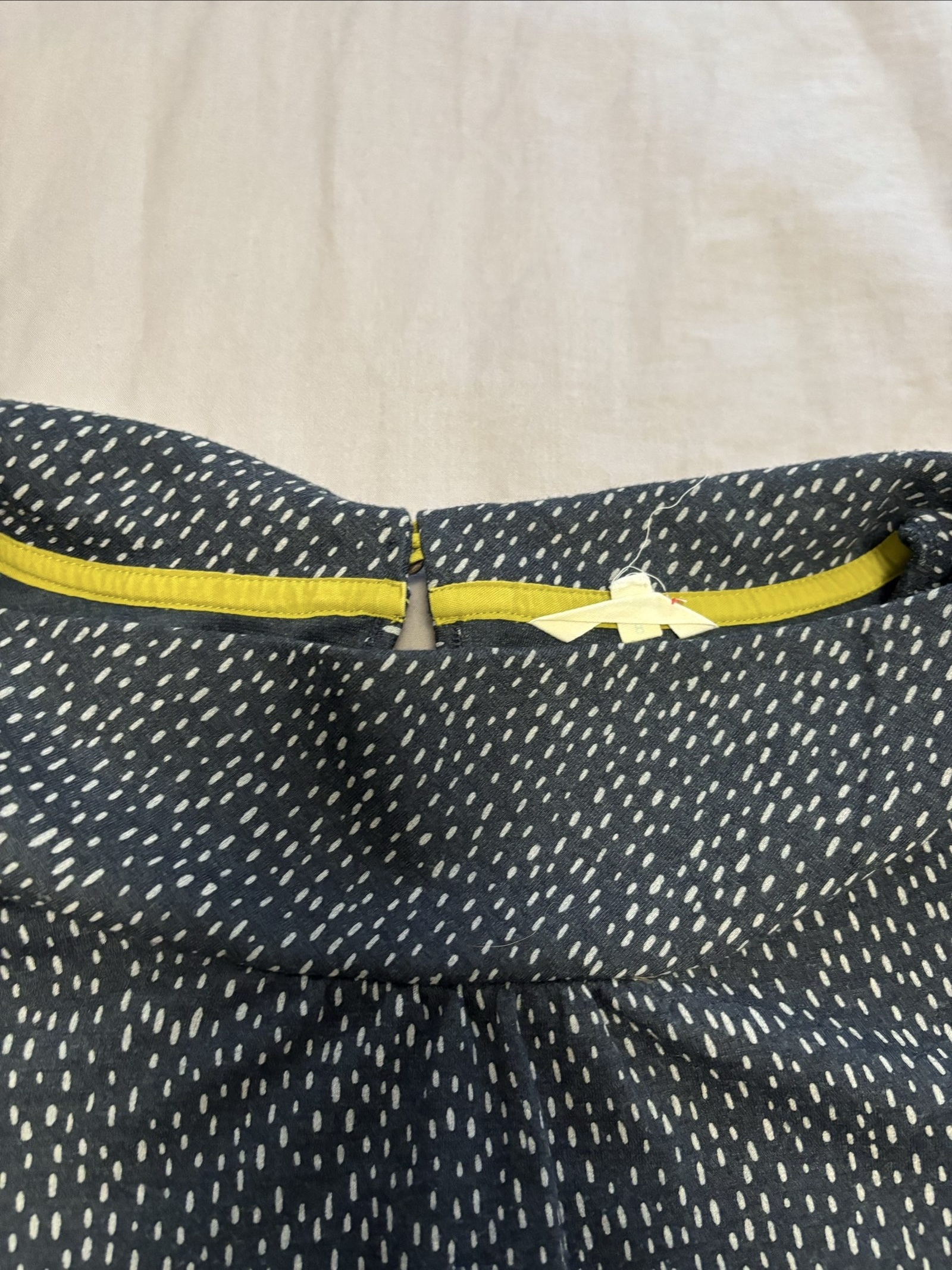 Navy & White Polka Dot Vintage Style Women's Dress Small image 3