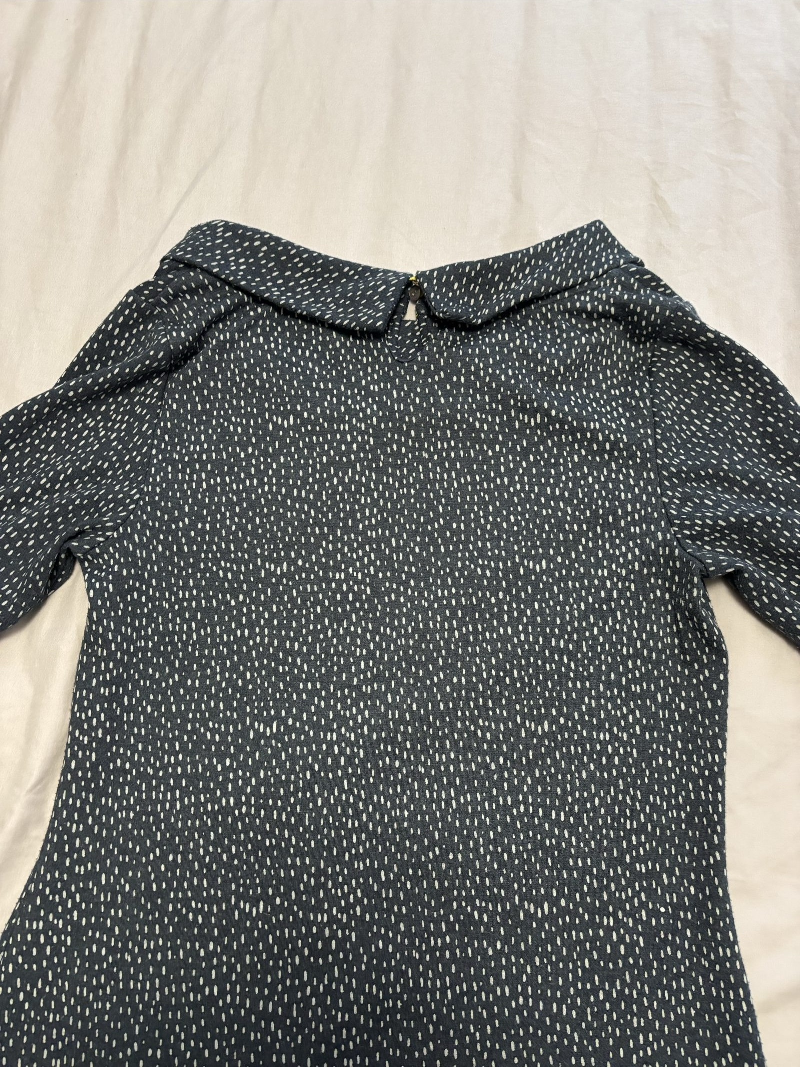 Navy & White Polka Dot Vintage Style Women's Dress Small image 4