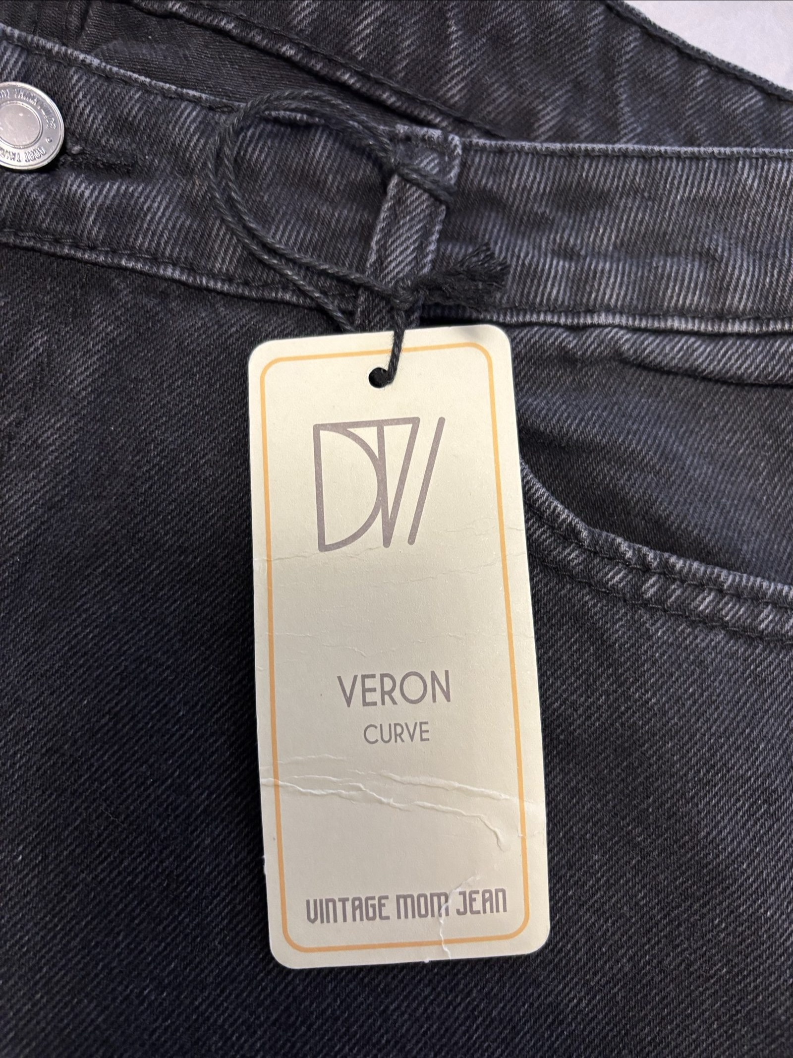 Don't Think Twice Black Denim Vernon Curve Jeans size18 image 4