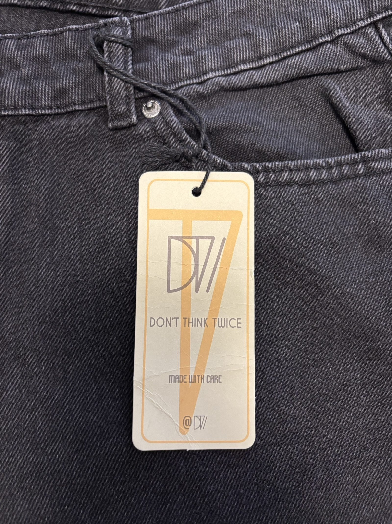 Don't Think Twice Black Denim Vernon Curve Jeans size18 image 5