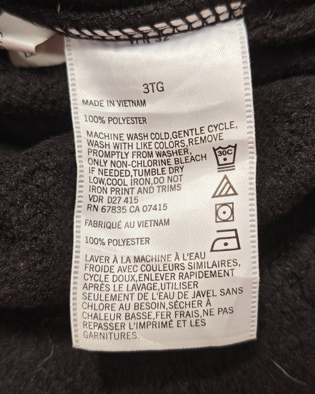 Nautica Men's Black & Grey Polyester Fleece Jacket 3XL Sailing Gorpcore Streetwear image 4