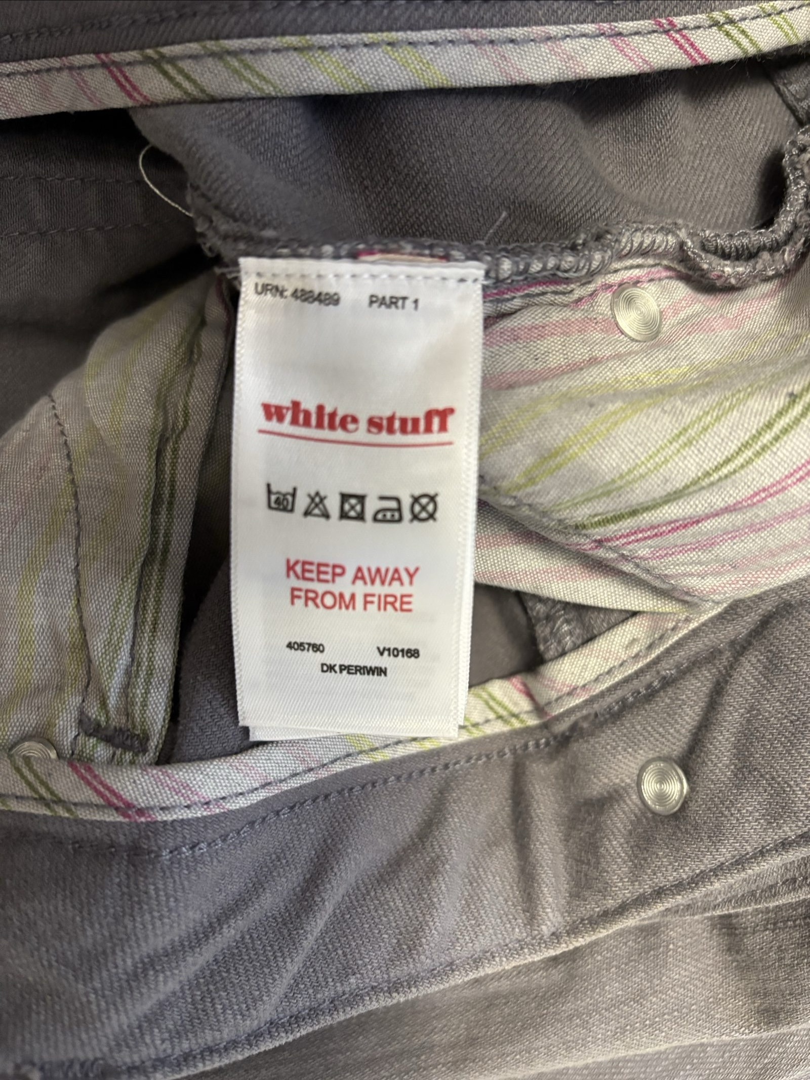 White Stuff Grey Cotton Blend Jeans UK 14 image 4