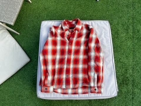 Zara Red & White Plaid Shirt Medium Cotton Blend