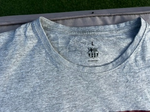 Barcelona Grey Since 1899 Logo T-Shirt Large image 3