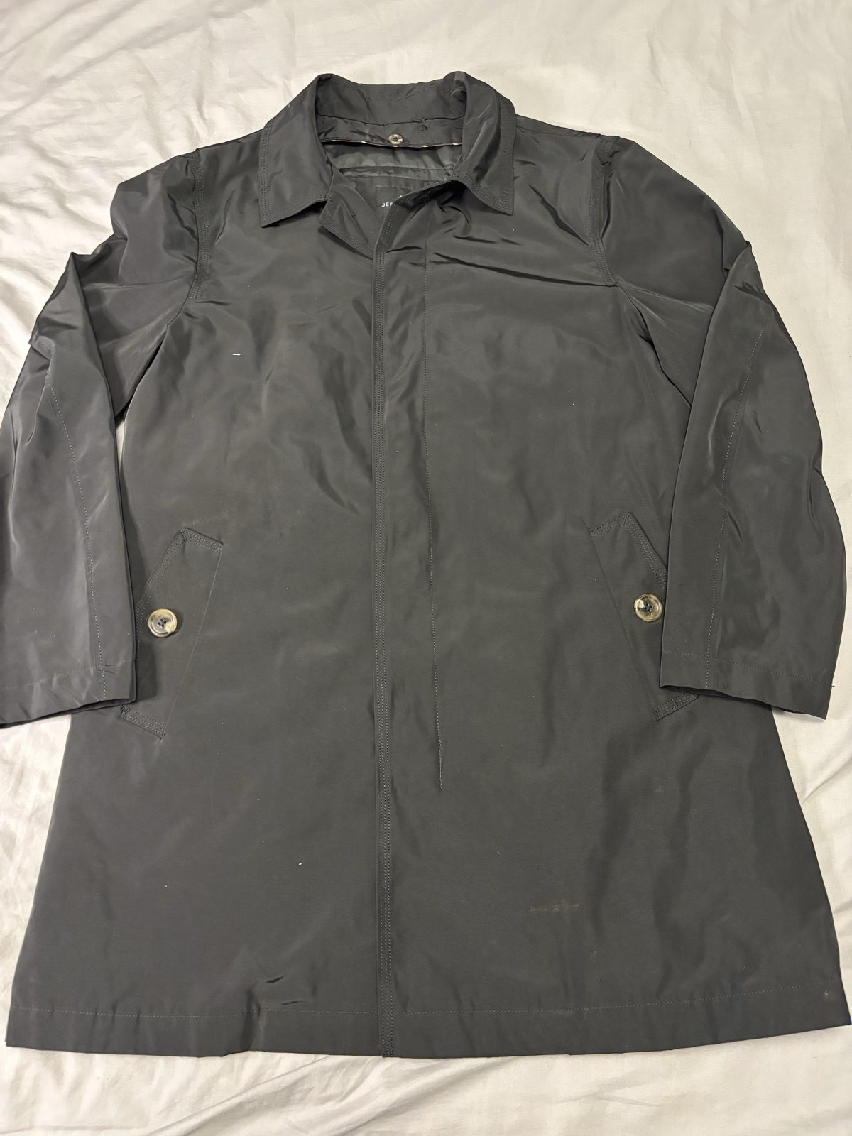 Jeff Banks Black Men's Lightweight Coat Large Button Detail