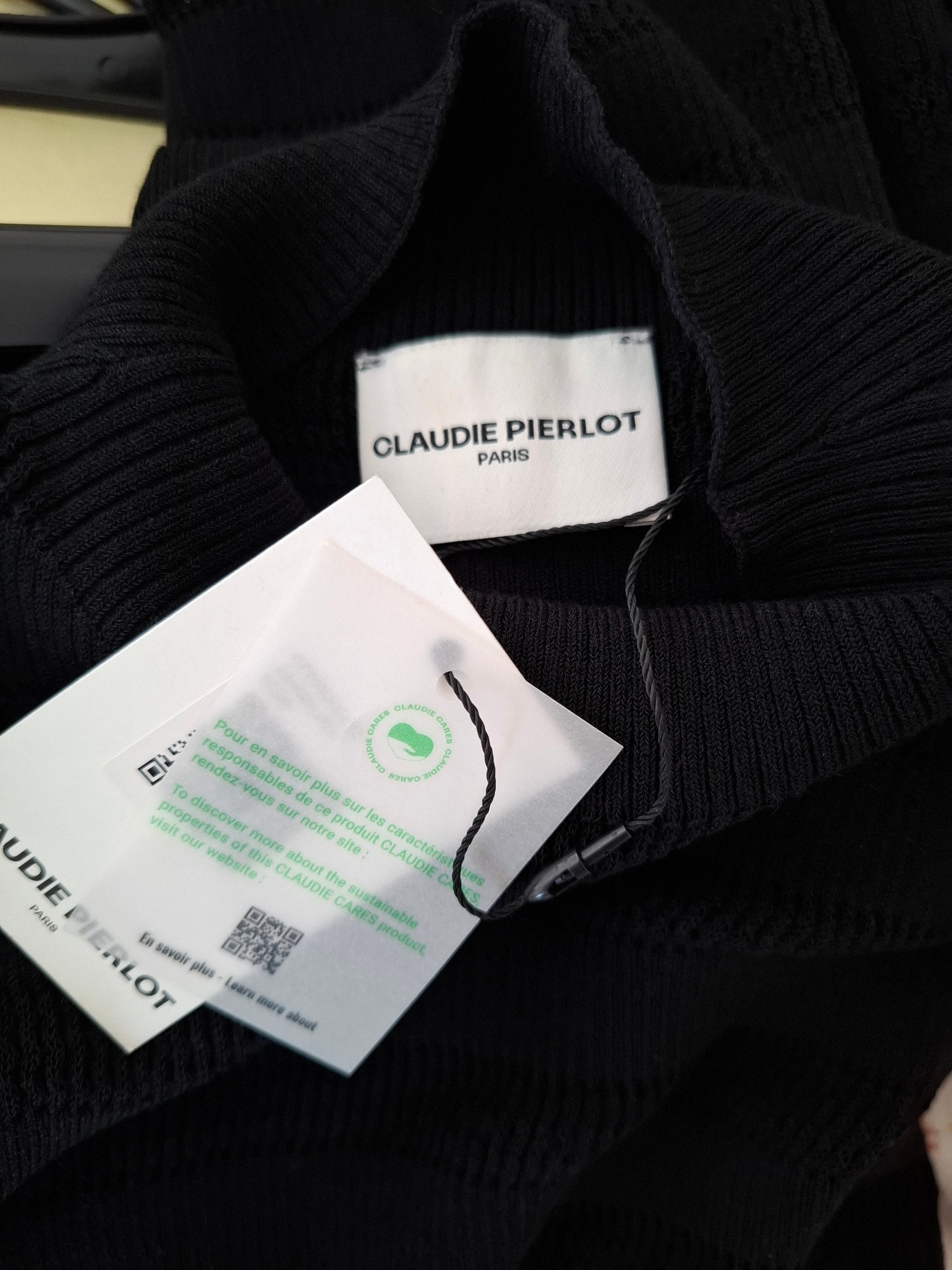 New Claudie Pierlot Black Knit Sleeveless Maxi Dress Size S image 9