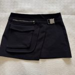 Zara Black Cargo Pocket Mini Skirt Small