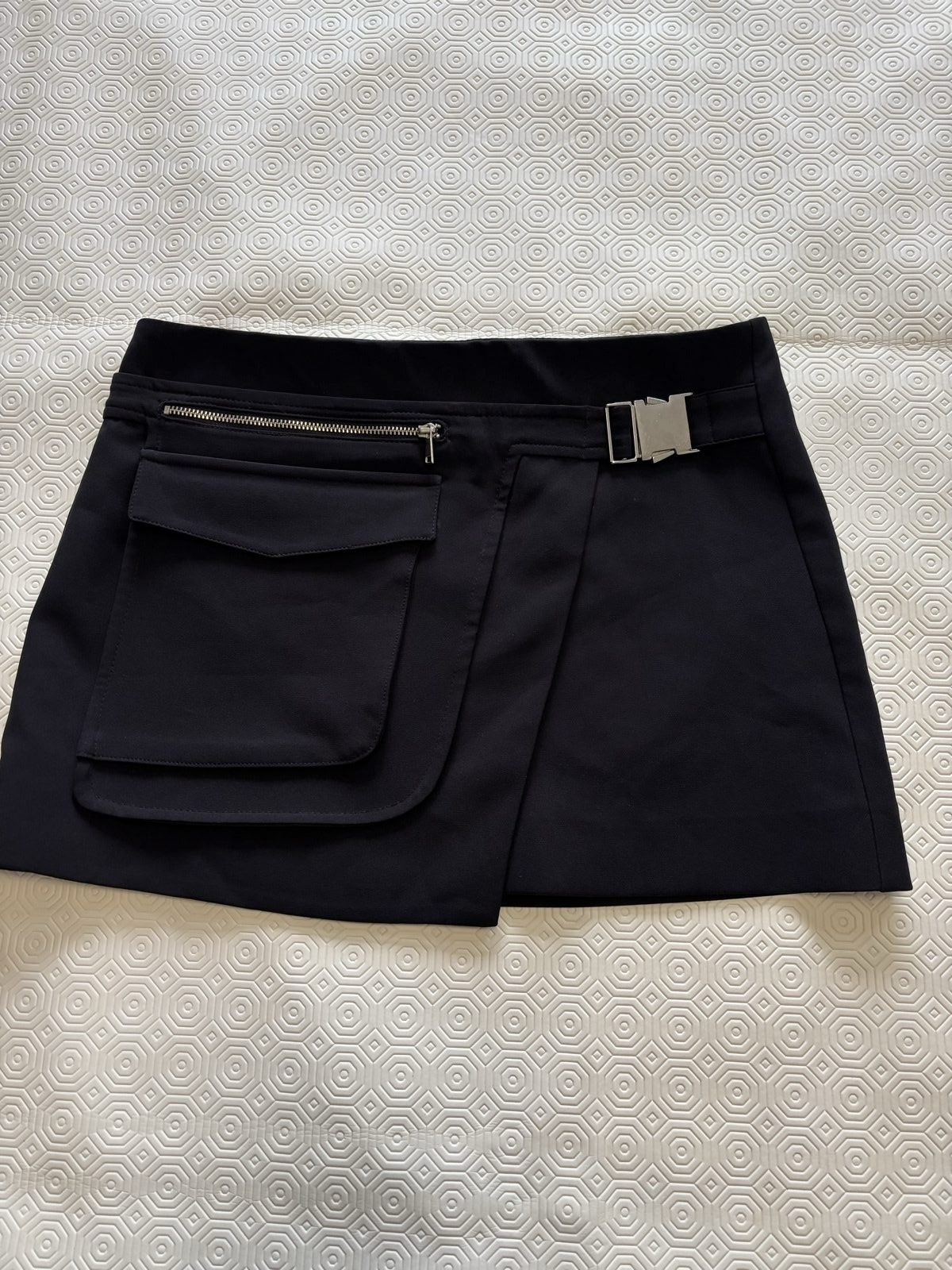 Zara Black Cargo Pocket Mini Skirt Small