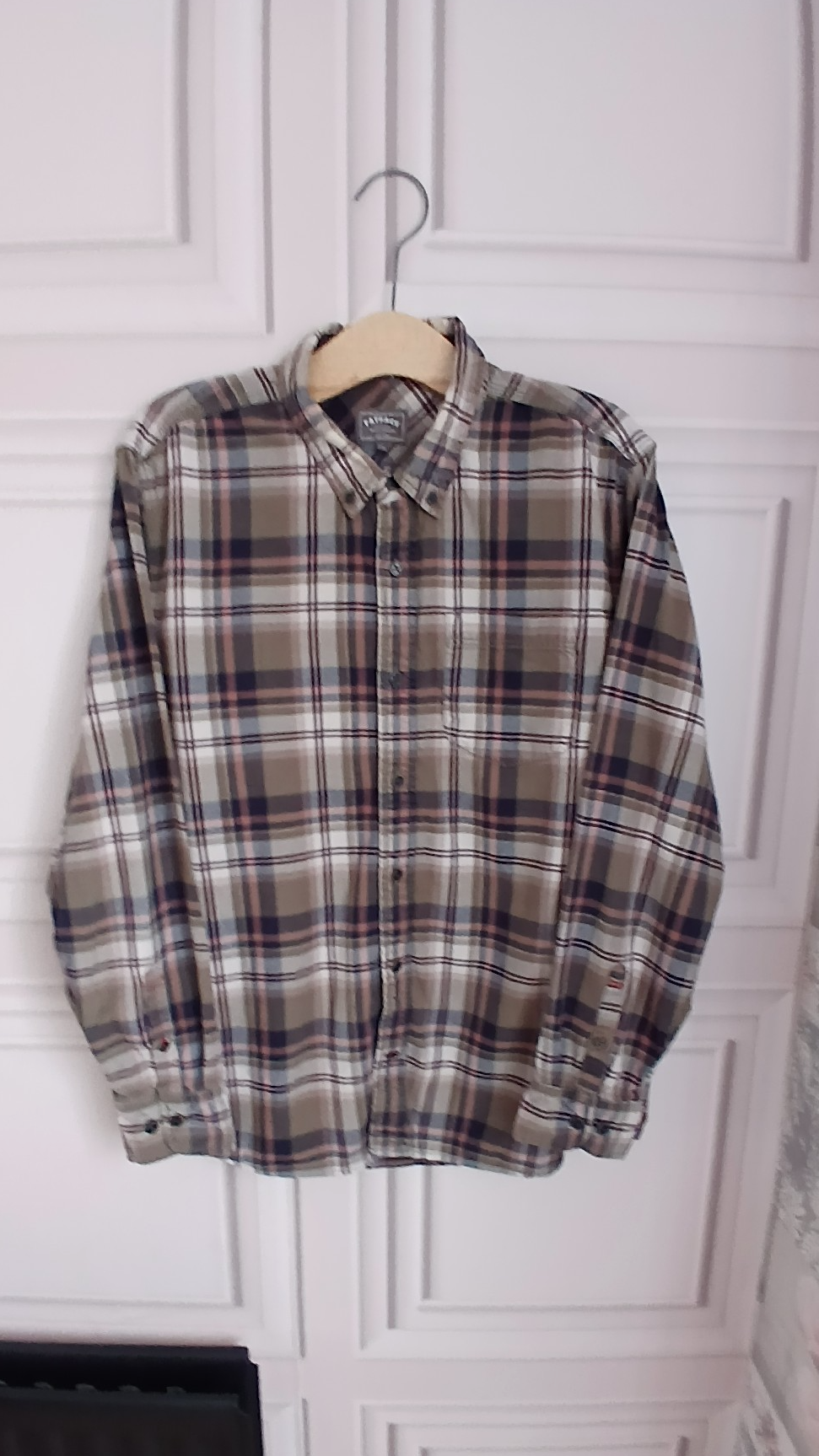 FatFace Brown & Green Checked 100% Cotton Shirt XL