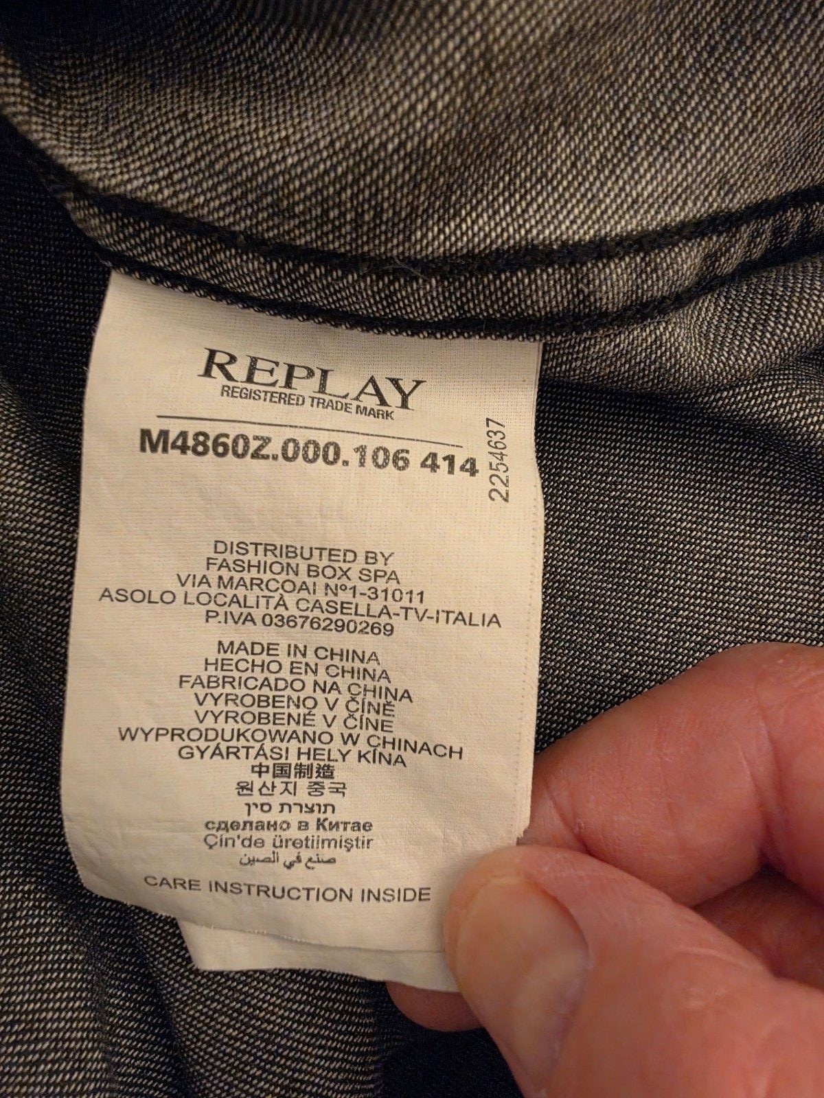 Replay Grey Denim Shirt Large Western Style image 8