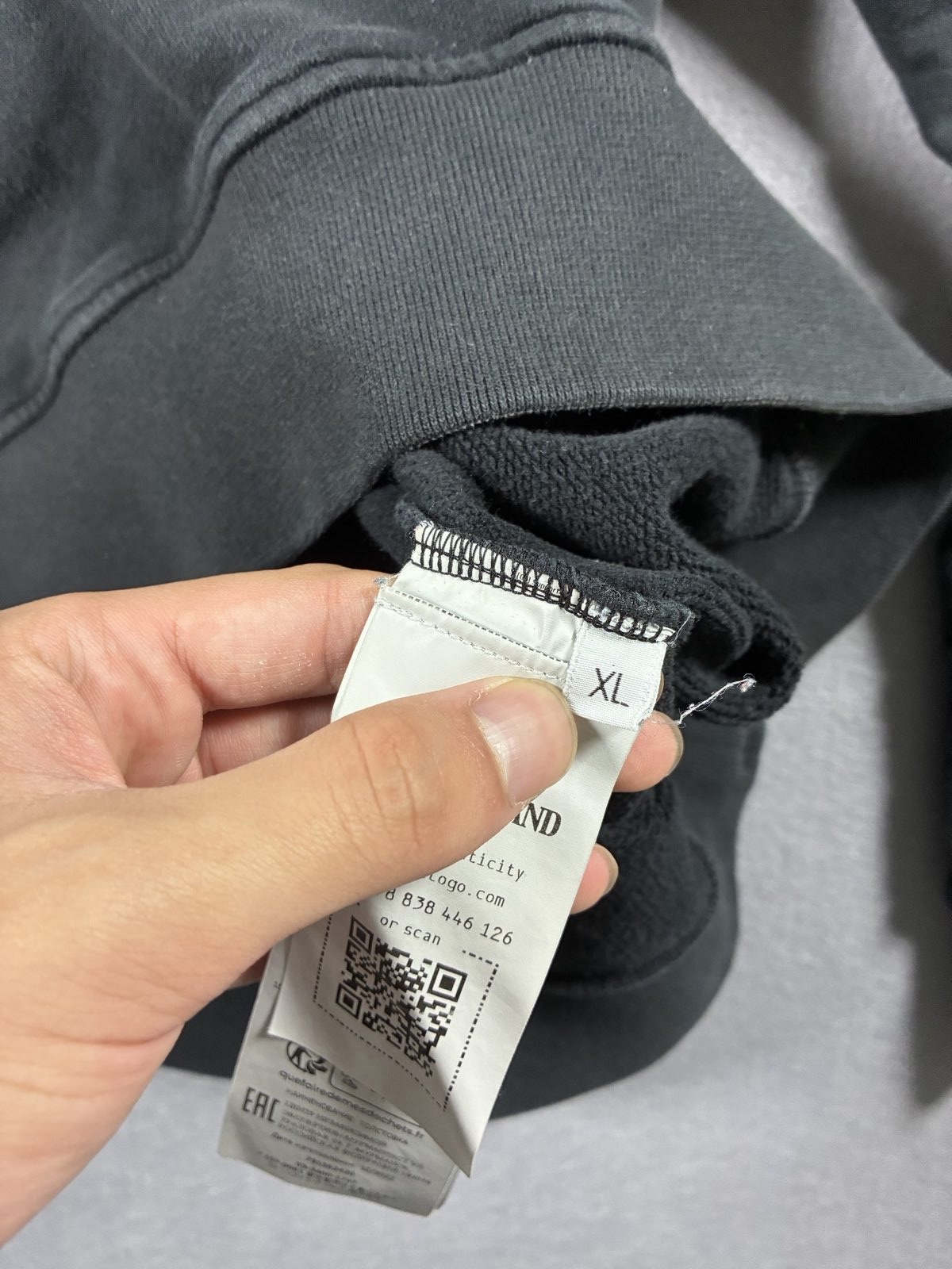 Stone Island Grey Sweatshirt & Joggers XL Cotton Set Tracksuit image 5