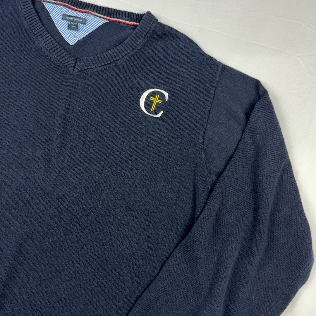 Tommy Hilfiger Jumper Men's XL Navy Cotton Knitwear |0401 image 2