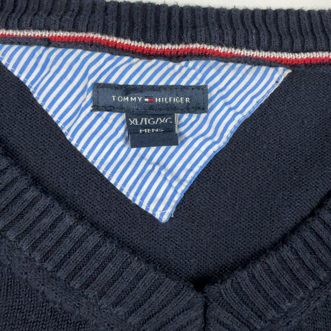 Tommy Hilfiger Jumper Men's XL Navy Cotton Knitwear |0401 image 3