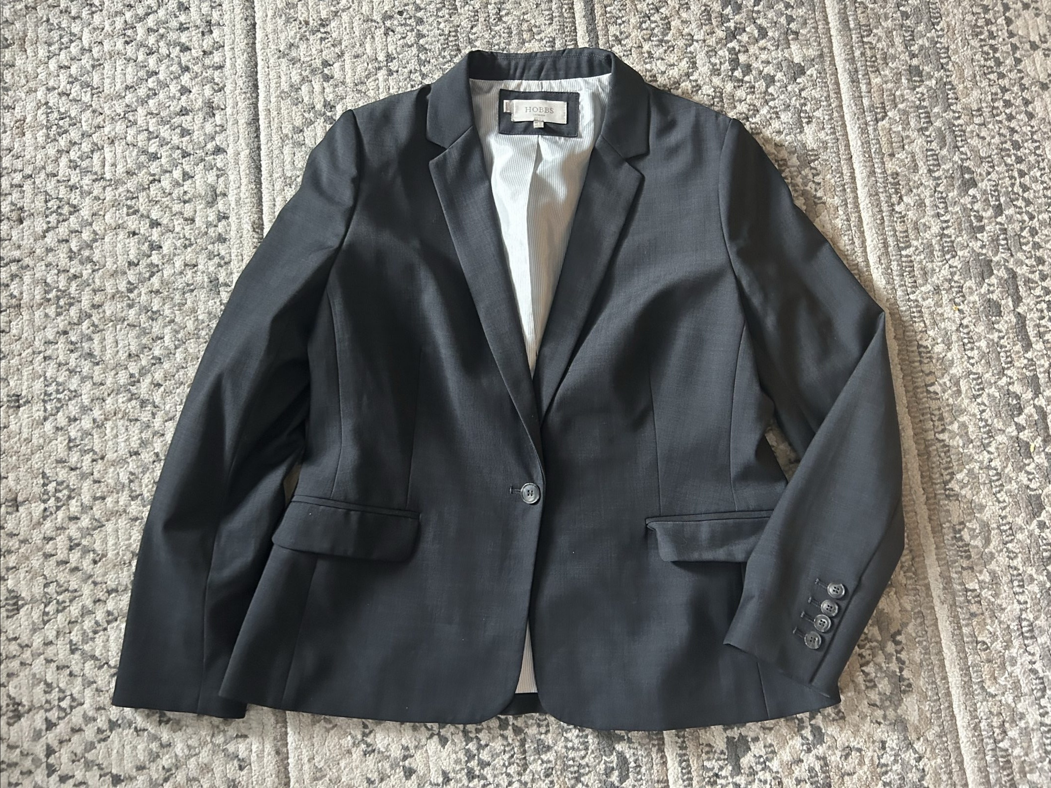 Hobbs Women's Black Blazer UK 14 Classic Tailored