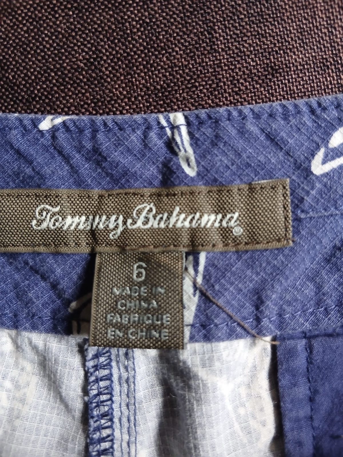 Tommy Bahama Men's Blue Shell Print Linen Shorts size S image 5