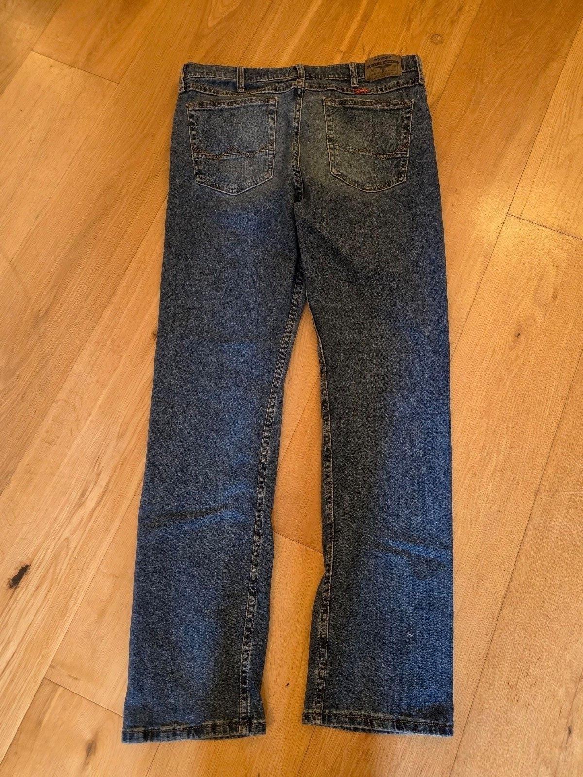 Wrangler Blue Slim Straight Jeans W36 L32 Men's image 6