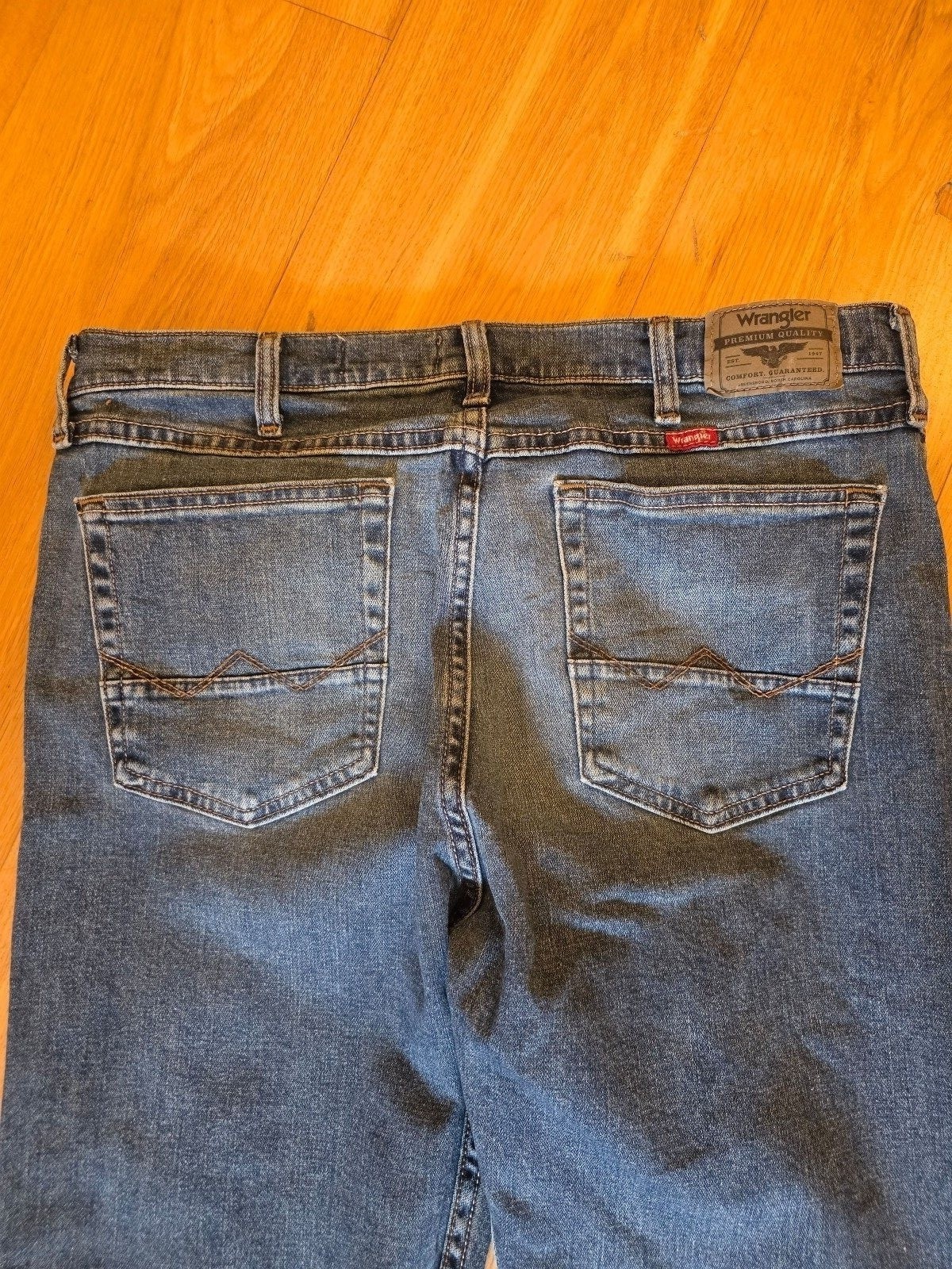 Wrangler Blue Slim Straight Jeans W36 L32 Men's image 7