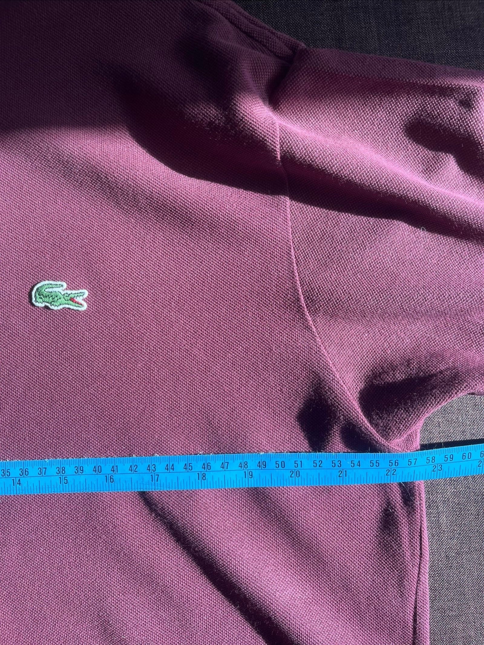 Lacoste Burgundy Polo Shirt Size L Classic Cotton image 4