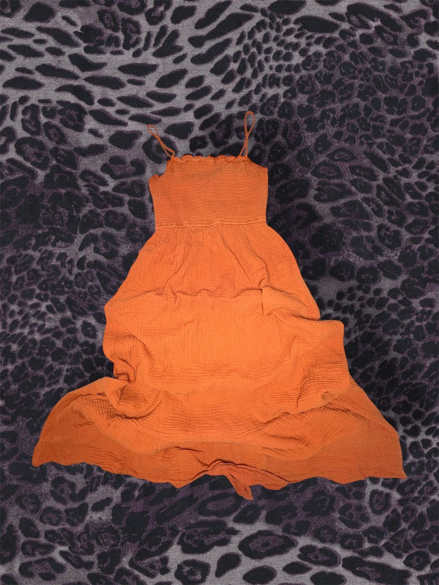 Orange Anthropologie Maxi Dress XS image 2