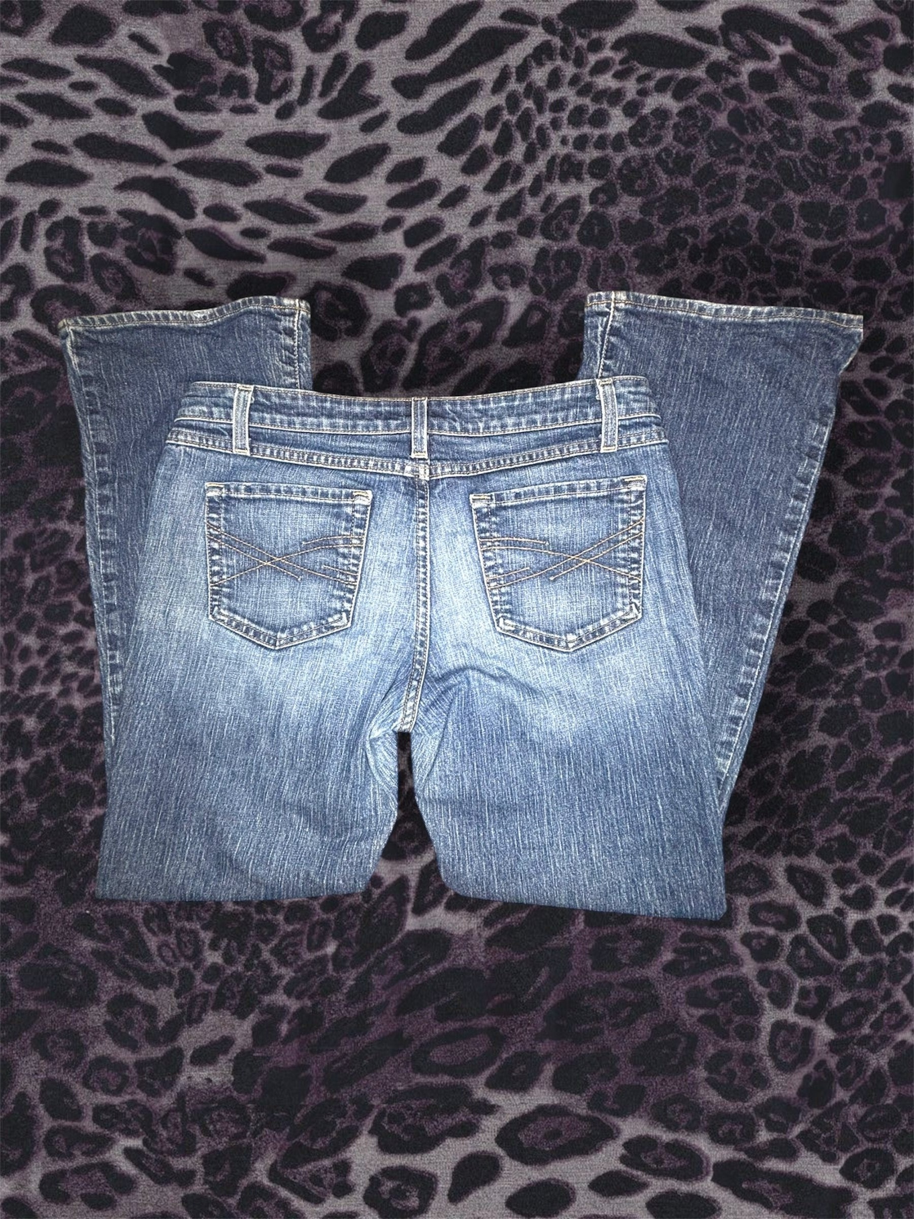 Vintage Aeropostale Blue Faded Bootcut Denim Jeans Size 7/8 image 2