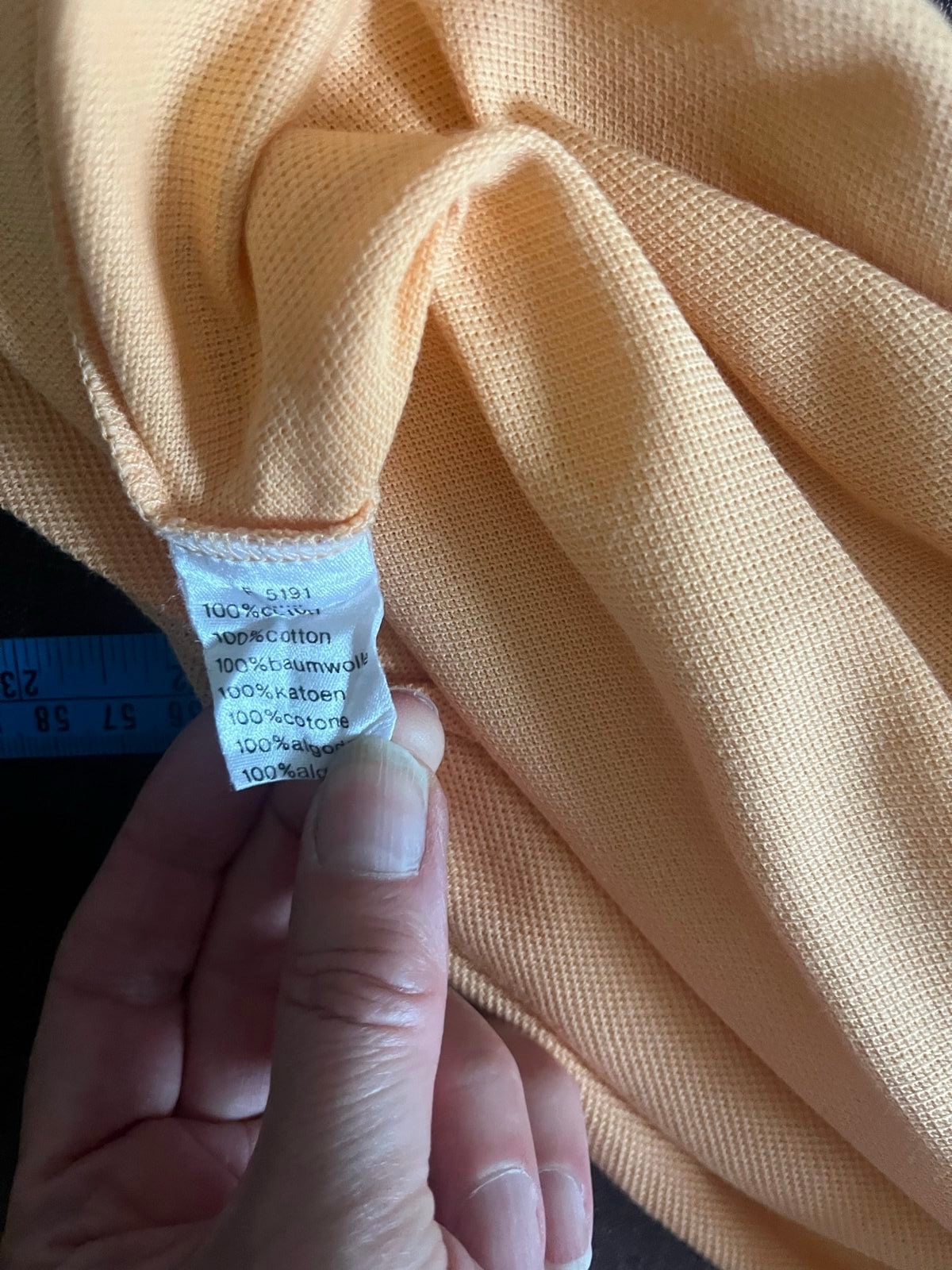 Lacoste Men's Light Orange Polo Shirt Size M Cotton image 6