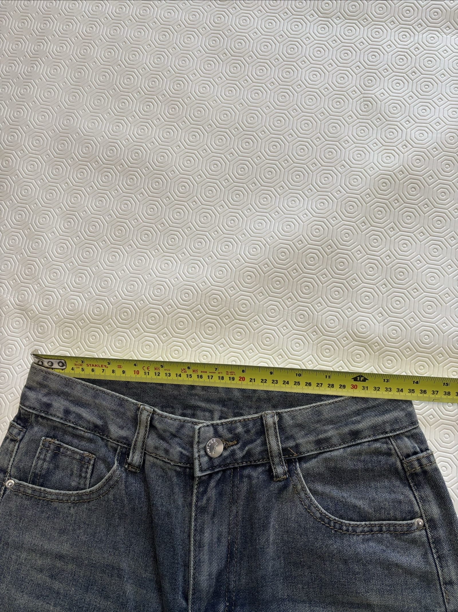 Blue Distressed Ripped Denim Jeans Straight Leg image 8
