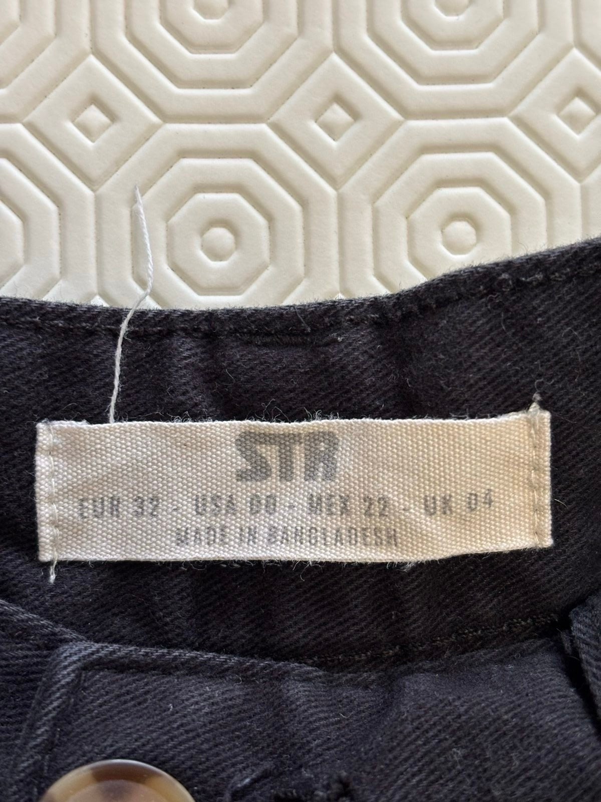 Stradivarius Black Cargo Trousers Wide Leg Pockets image 6