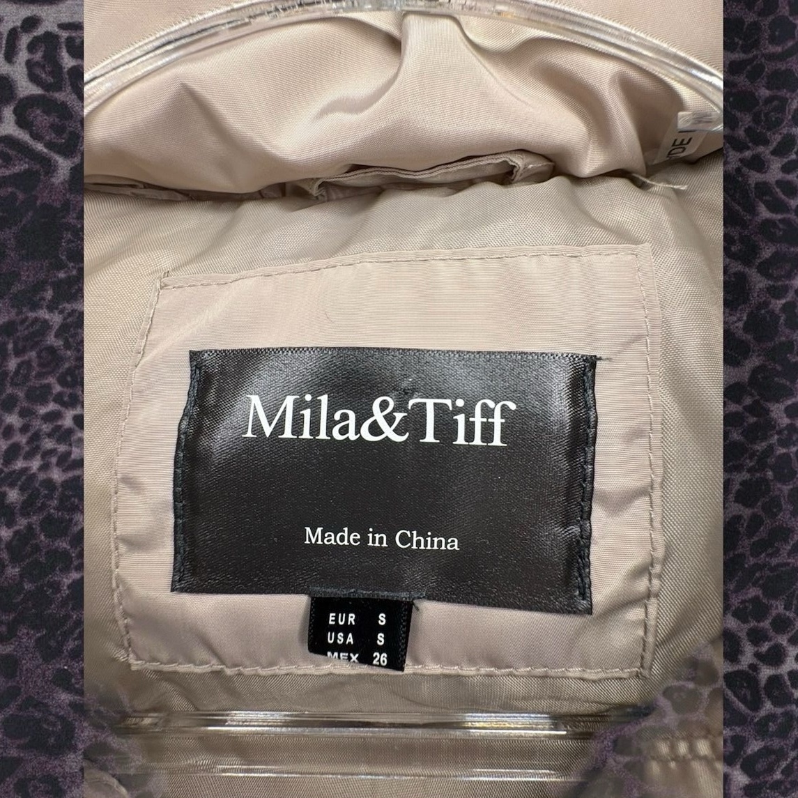Mila & Tiff Beige Puffer Vest S/Women image 5
