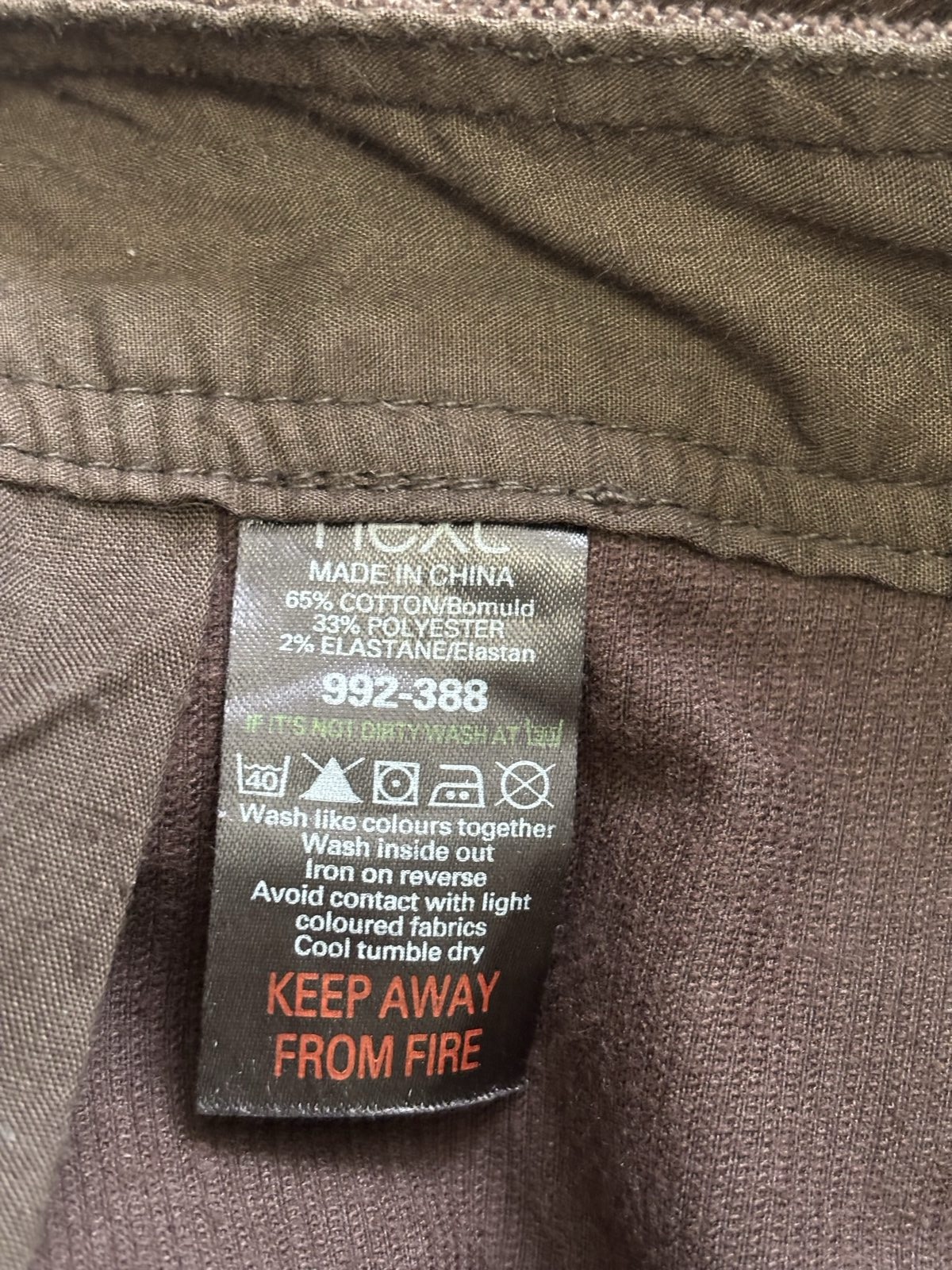 Brown Corduroy Bootcut Trousers Size 16 image 8