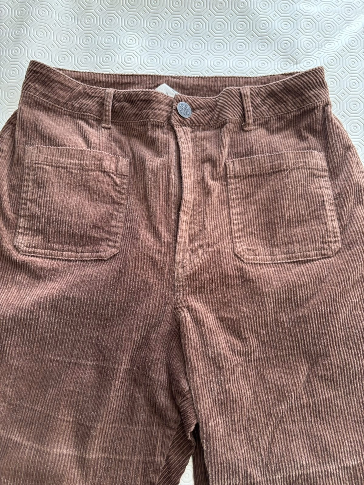 Lucy & yak flared Brown Corduroy Wide Leg Trousers 32 image 2