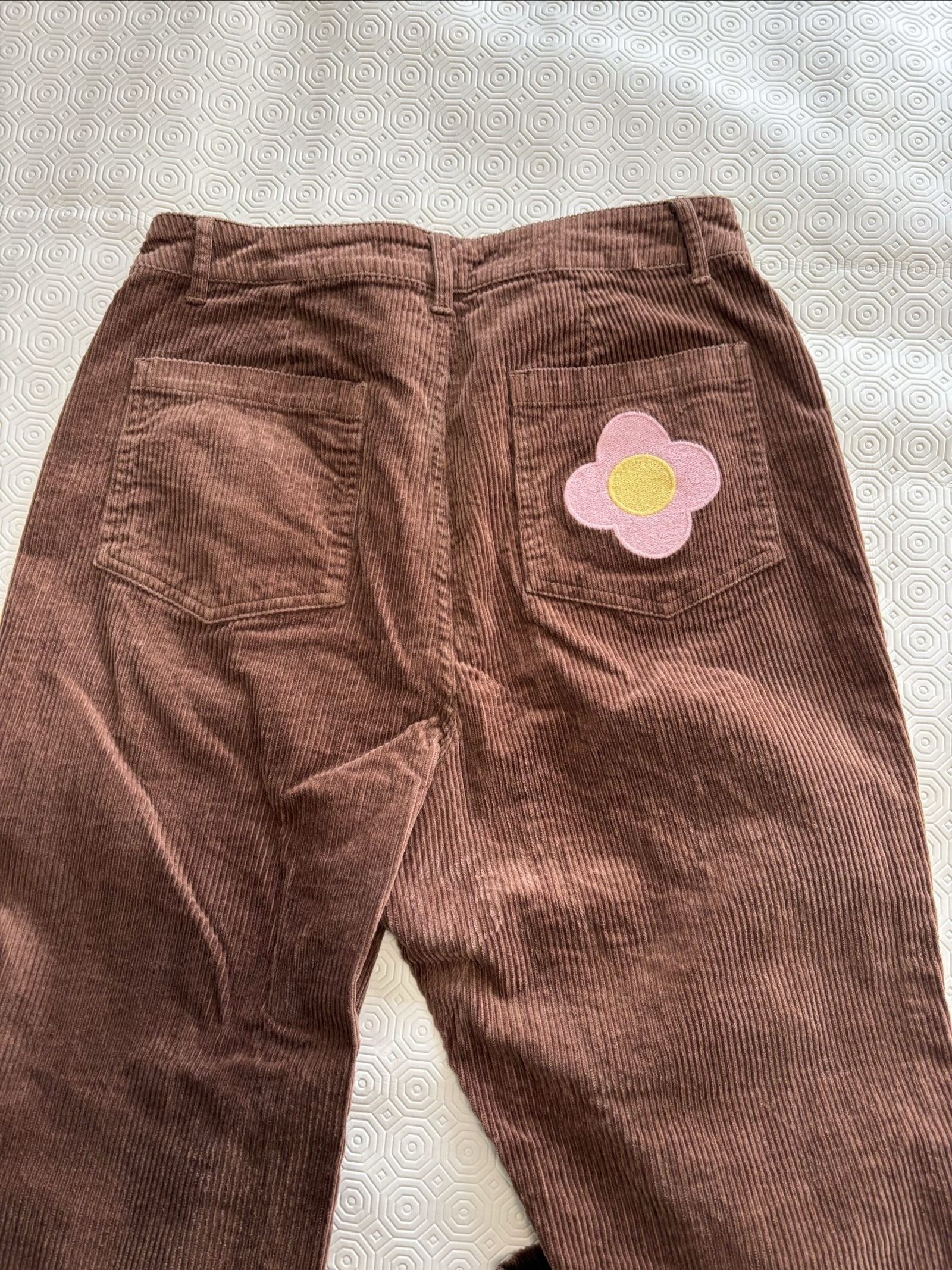 Lucy & yak flared Brown Corduroy Wide Leg Trousers 32 image 7