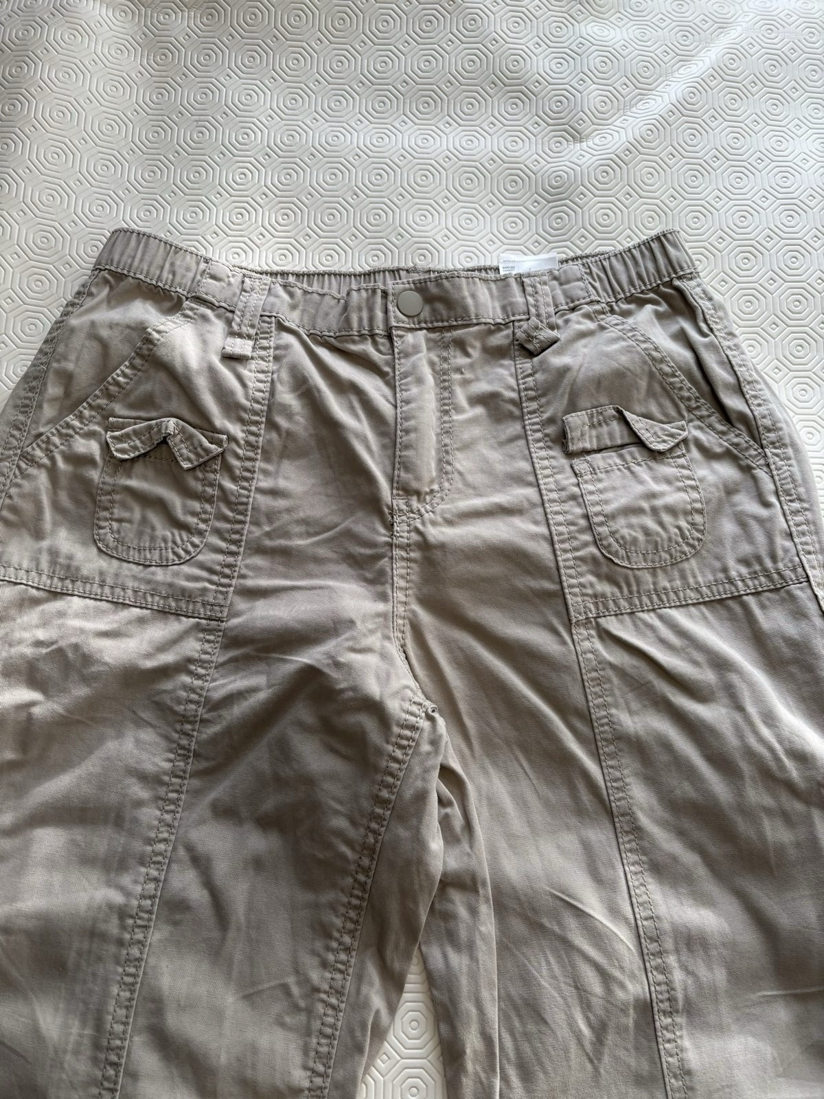 H&M divided Beige Casual Wide Leg Trousers Relaxed Fit size 8 image 2
