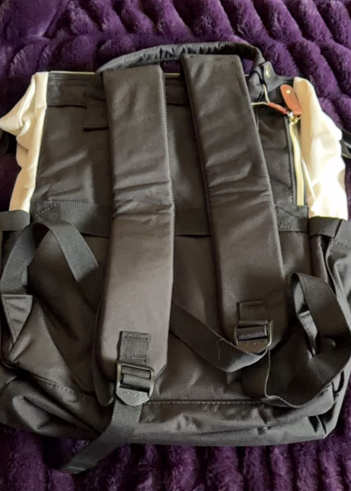 LOVEVOOK Beige Black Laptop Backpack Work Travel Bag NWOT image 3